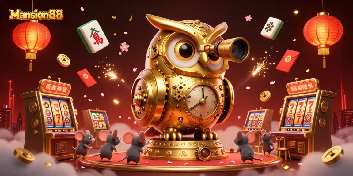 Experience exciting gaming at Mansion88 with vibrant 3D characters and casino elements for immersive fun.