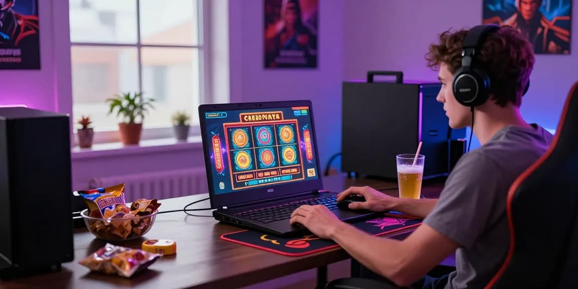 Dynamic gaming environment showcasing credit card casinos UK experience with vibrant colors and modern elements.