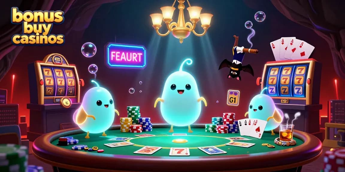 Experience the excitement of bonus buy casinos with this vibrant 3D illustration featuring engaging casino dynamics.
