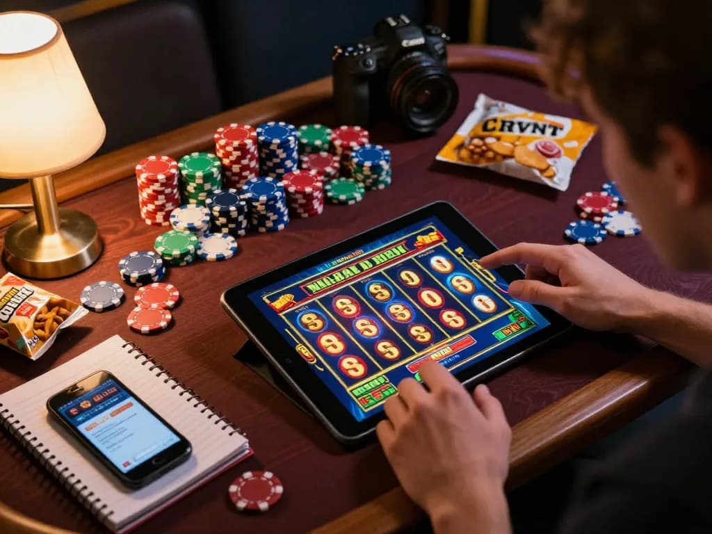 NAGA2000 player enjoying an engaging slot game on a tablet with betting strategies visible.