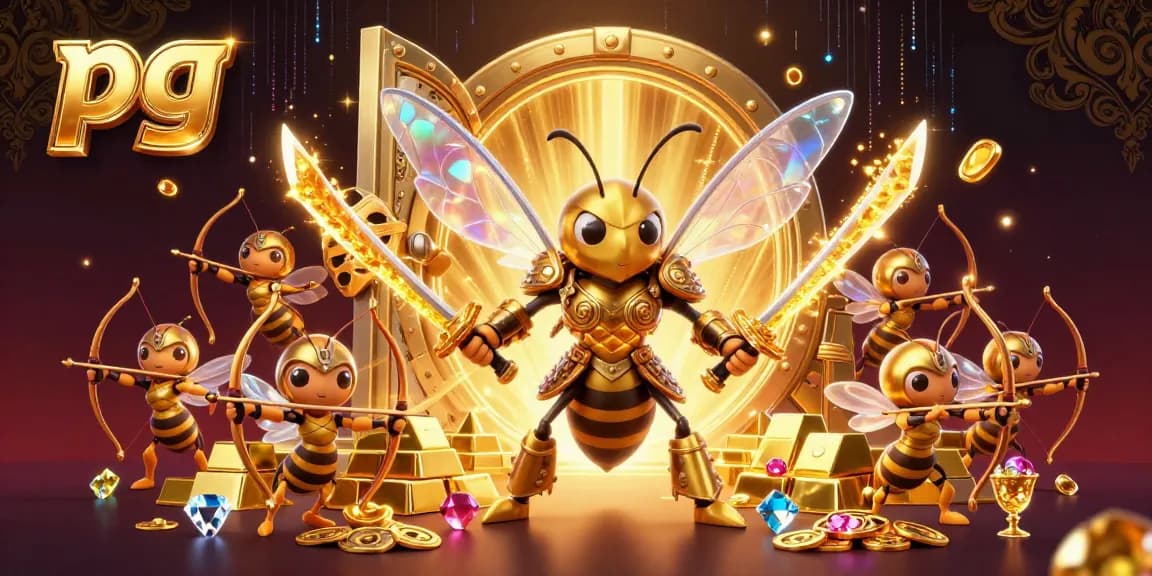 Experience the thrill of pg slot games with vibrant visuals of jackpots and gold treasures.