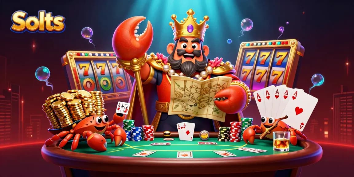Catch thrilling Slots action with a golden crab emperor guiding a jackpot adventure! Join the fun!