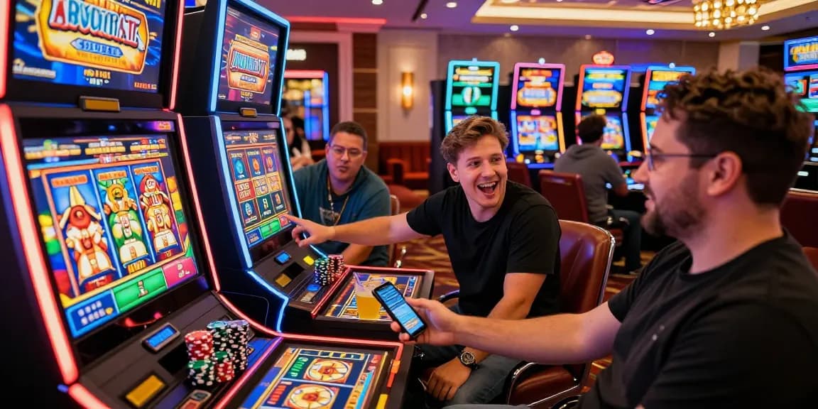 Engaging gaming atmosphere showcasing players enjoying popular bonus buy slots at an online casino with colorful graphics and excitement.