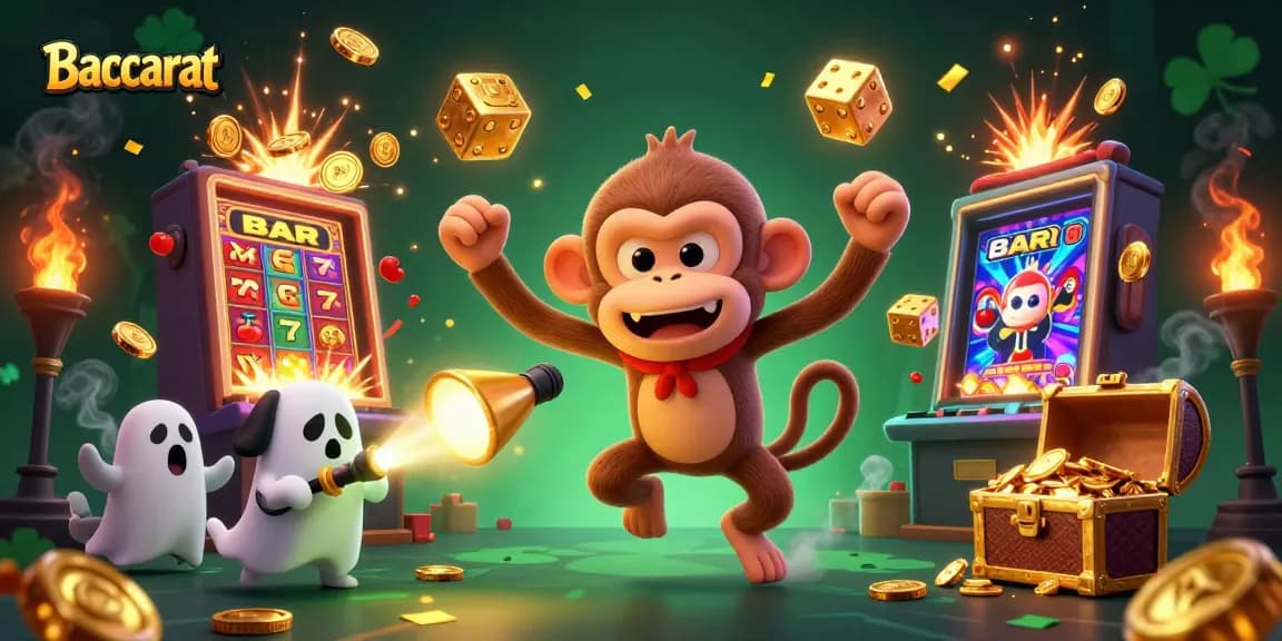 Baccarat players experience thrilling wins in a vibrant casino scene with dynamic visuals.