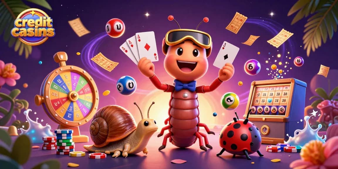 Celebrate wins at credit card casinos with a lively, colorful illustration of gaming excitement and action.