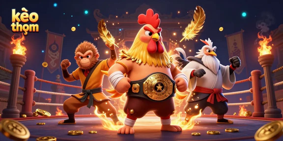 Engage with kèo thơm through this vibrant 3D illustration featuring unique gambling elements and expert characters.
