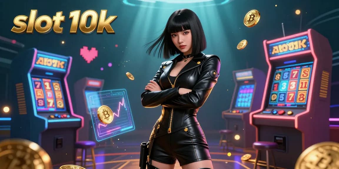 Experience thrilling gameplay with slot 10k as golden coins and vibrant game elements fill the casino scene.