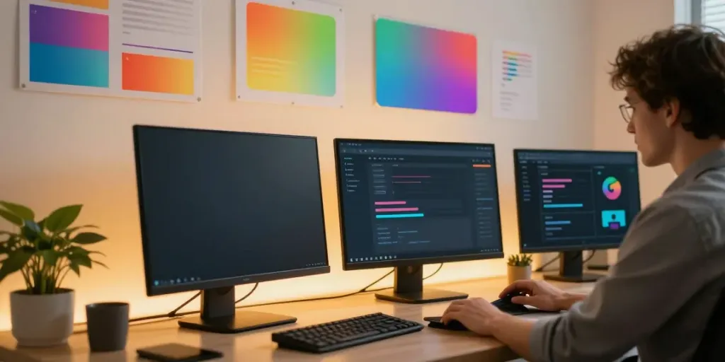 bangkertoto analisis media sosial dengan laptop dan grafik di kantor modern