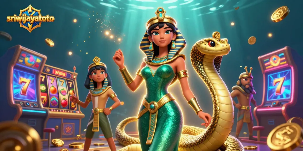 Sriwijayatoto showcases a vibrant casino atmosphere with slot reels and dazzling game elements.
