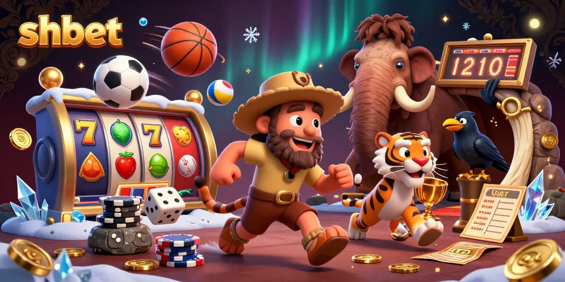 Experience thrilling gambling action at shbet's prehistoric casino with vibrant games and vibrant characters.