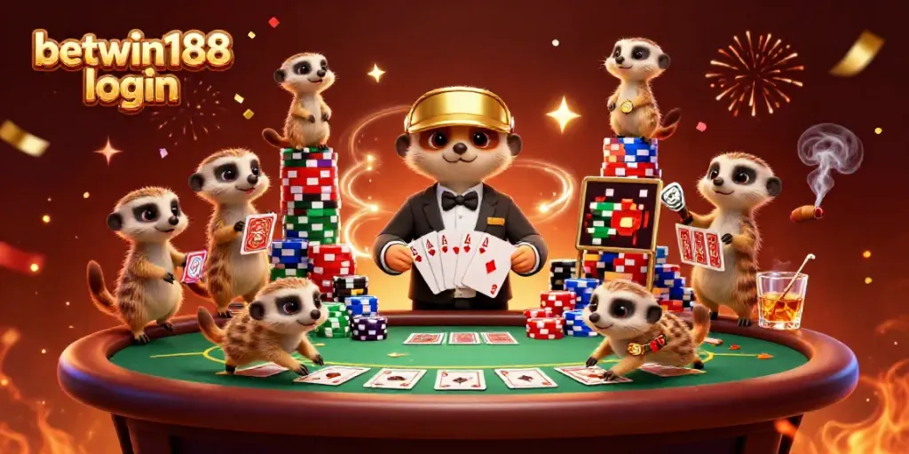 Akses betwin188 login lebih cepat dengan ilustrasiคาสิโน penuh warna oleh meerkat di ListByPeyton.com.