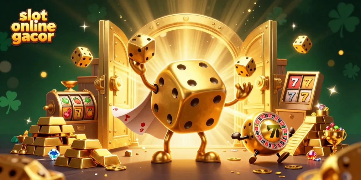 Mengguncang slot online gacor dengan dadu emas dan berbagai elemen permainan menarik.