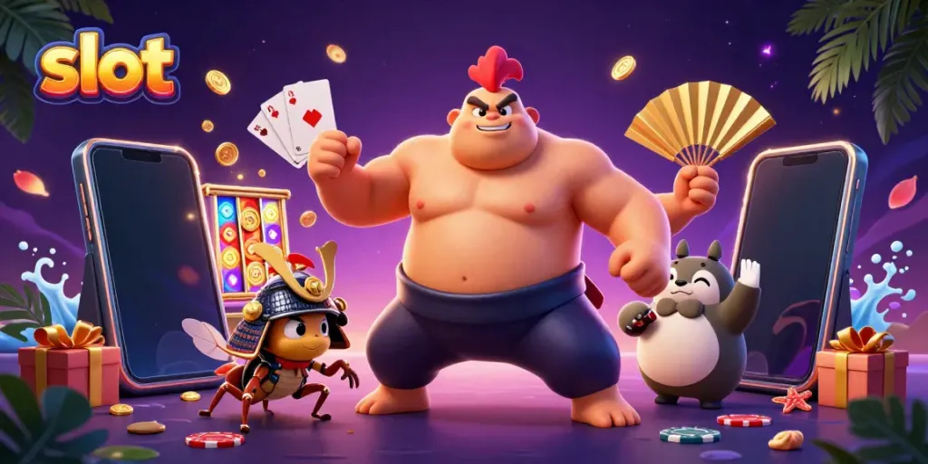Menggenggam slot dengan pengganda besar, karakter kartun beraksi di dunia kasino