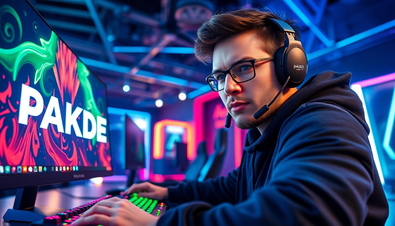 Permainan PAKDE4D game dengan gamer serius di arena esports modern.