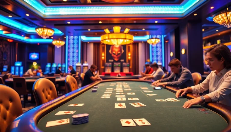 에볼루션 카지노에서 게임 중인 플레이어와 고급스러운 테이블 장면