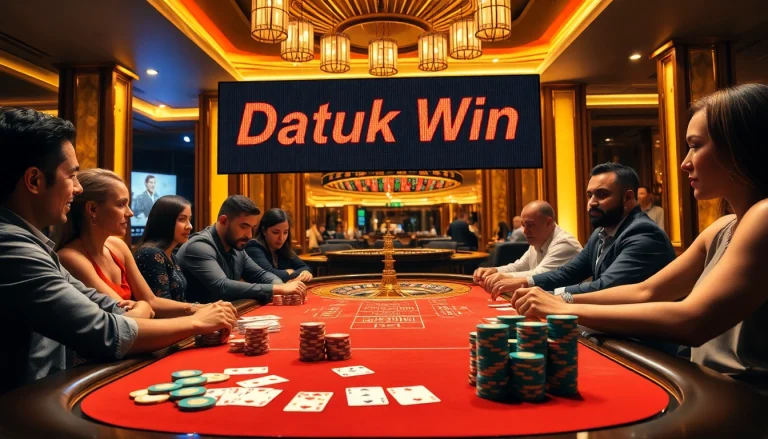 Rasakan sensasi kemenangan Datuk Win di meja poker taruhan tinggi dalam suasana kasino yang mewah.