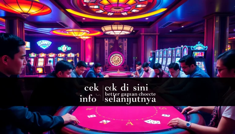 Players engaged in strategic gambling as they cek di sini info selanjutnya at a lively casino table.
