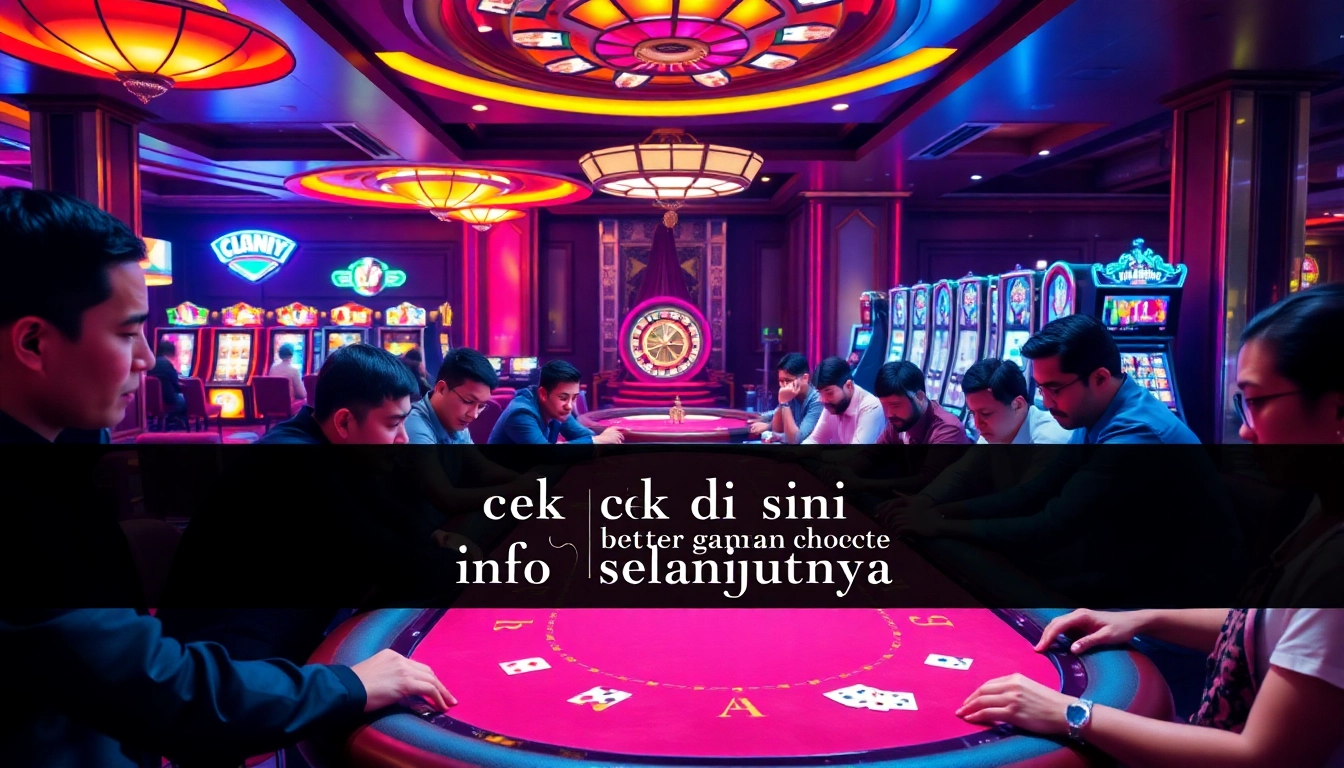Players engaged in strategic gambling as they cek di sini info selanjutnya at a lively casino table.